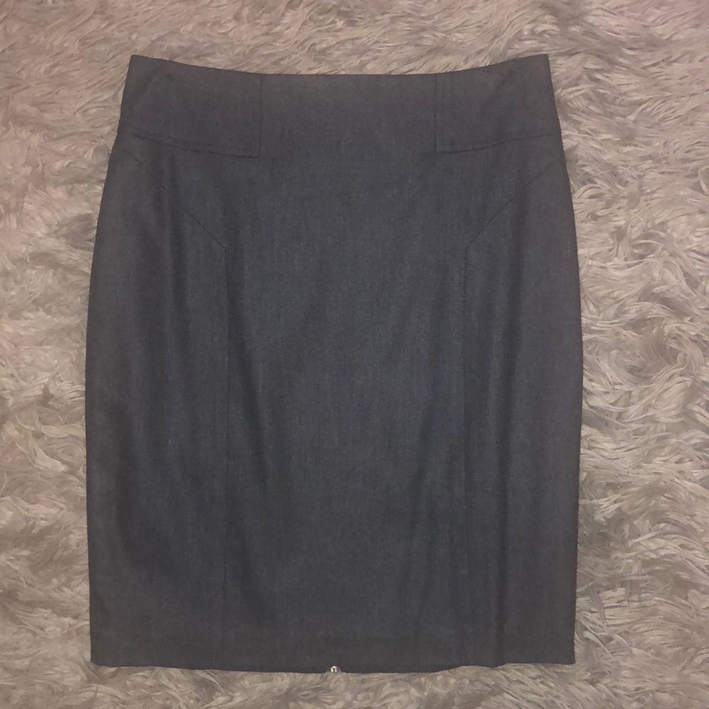 Full zipper back Adam size 4 gray straight skirt